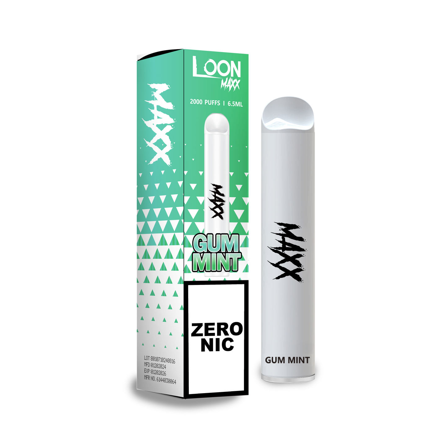 LOON MAXX ZERO NICOTINE - GUM MINT