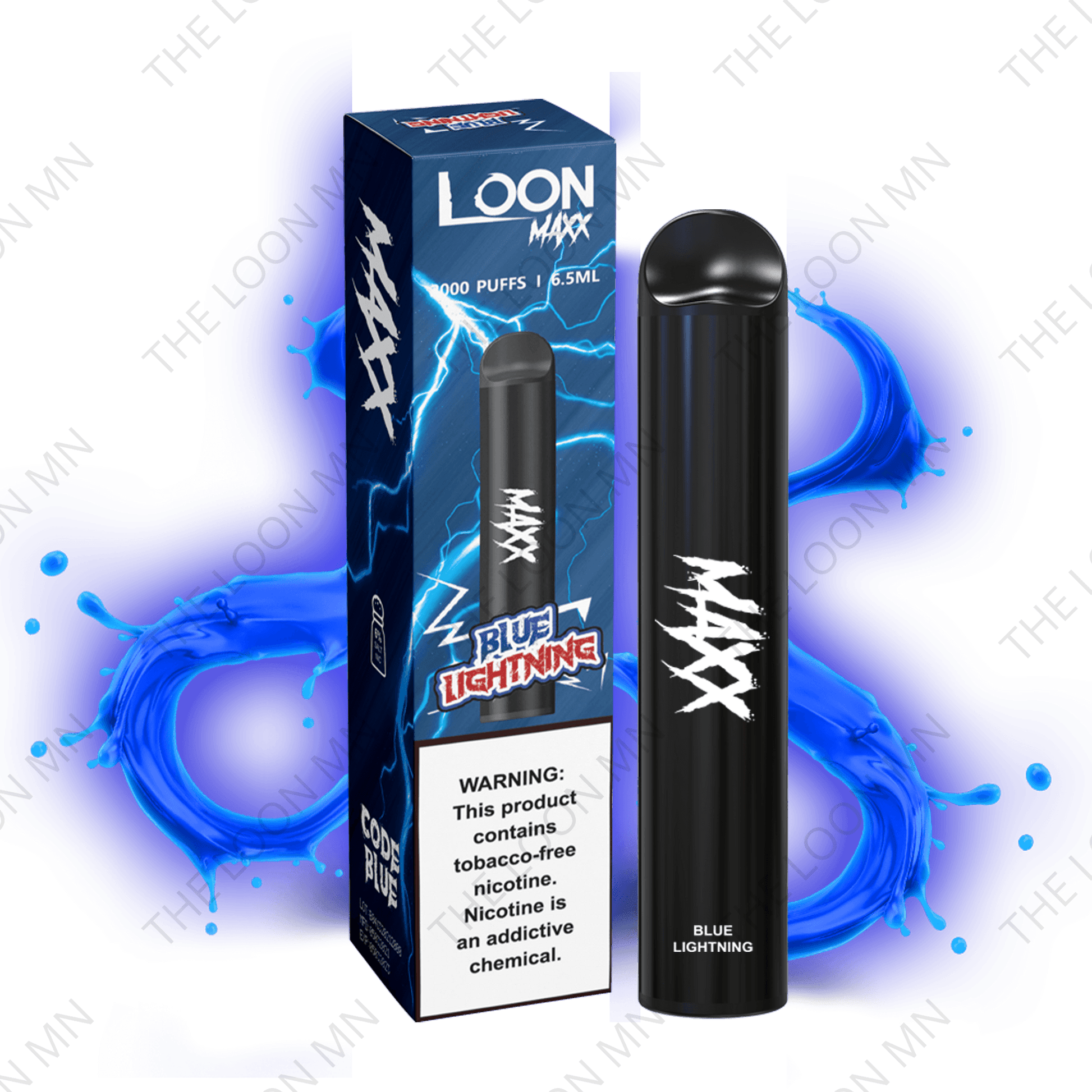 LOON MAXX ZERO NICOTINE - BLUE LIGHTNING - The Loon