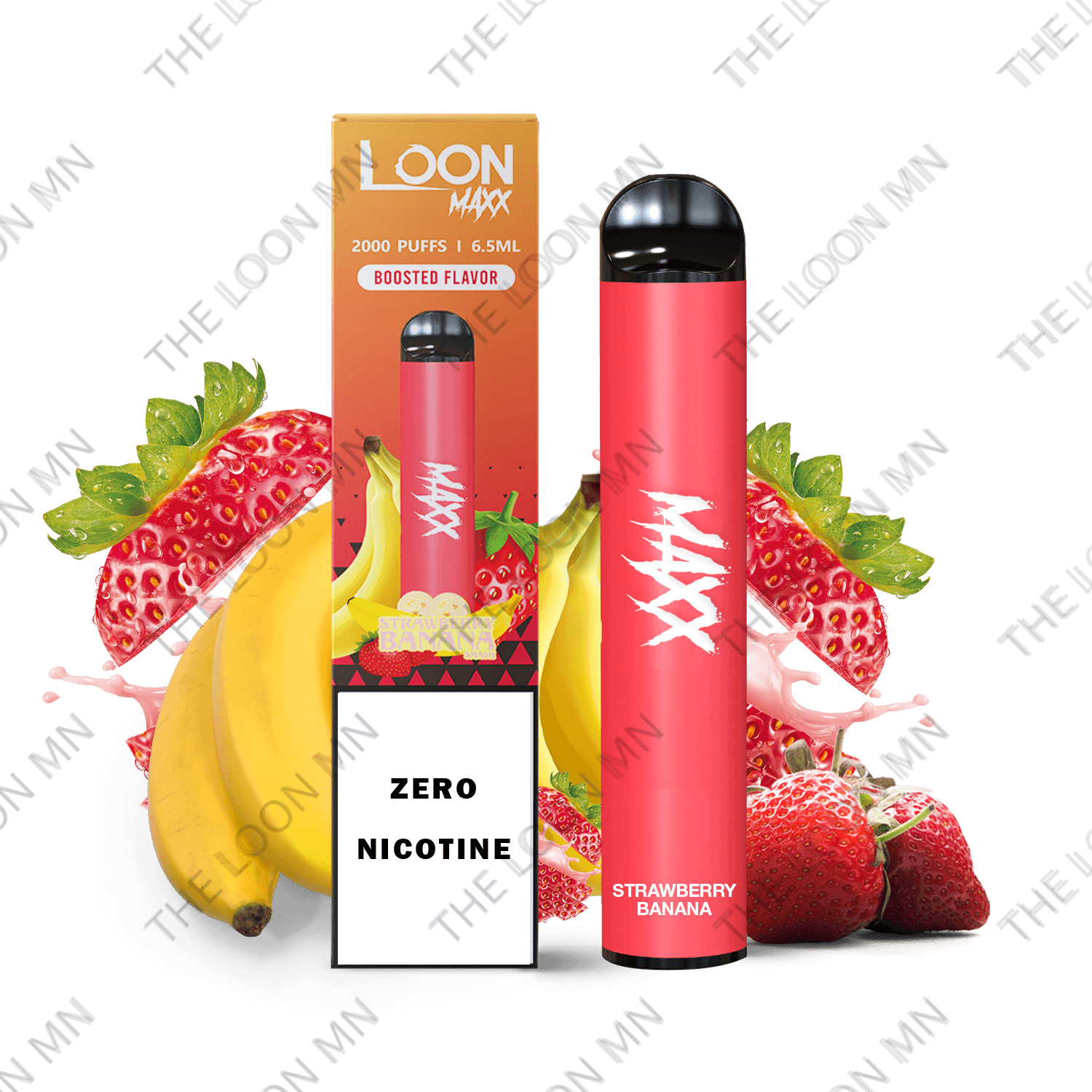 LOON MAXX ZERO NICOTINE - STRAWBERRY BANANA – The Loon