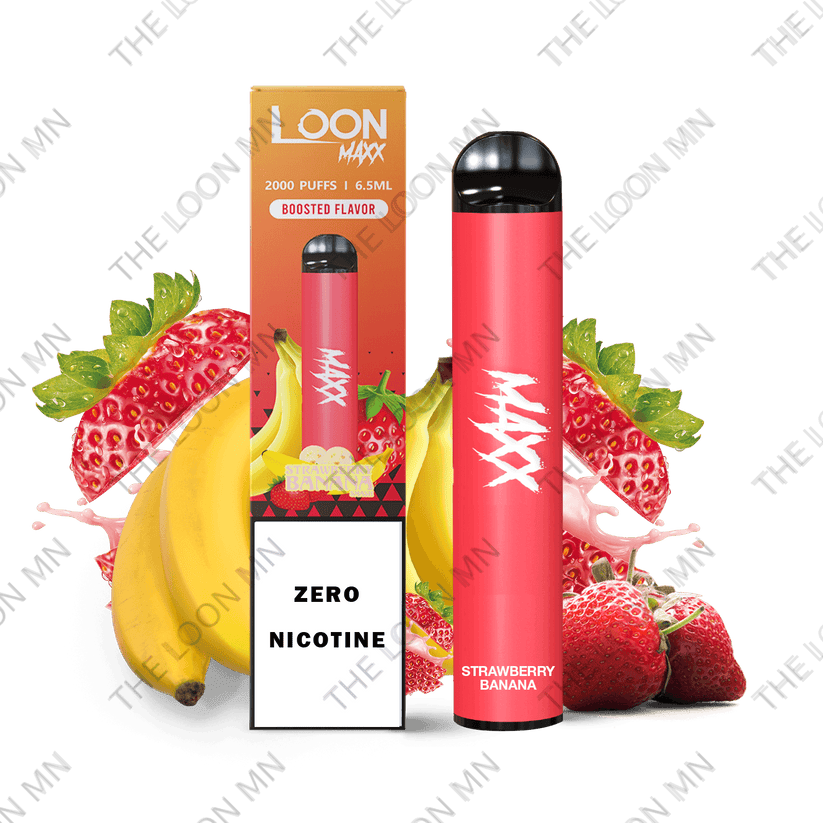 LOON MAXX ZERO NICOTINE STRAWBERRY BANANA The Loon